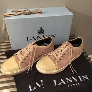 Lanvin patented leather/suede mens sneakers size11
